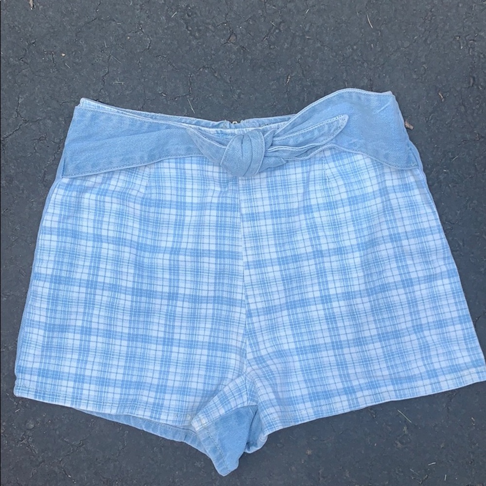 bdg urban outfitters plaid jean shorts